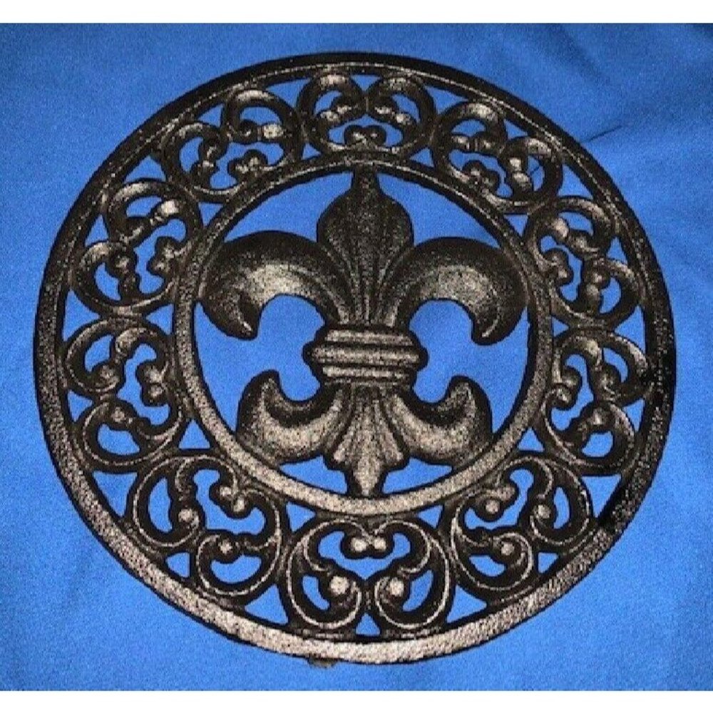 Fleur De Lis Trivet Black Cast Iron Kitchen Decor